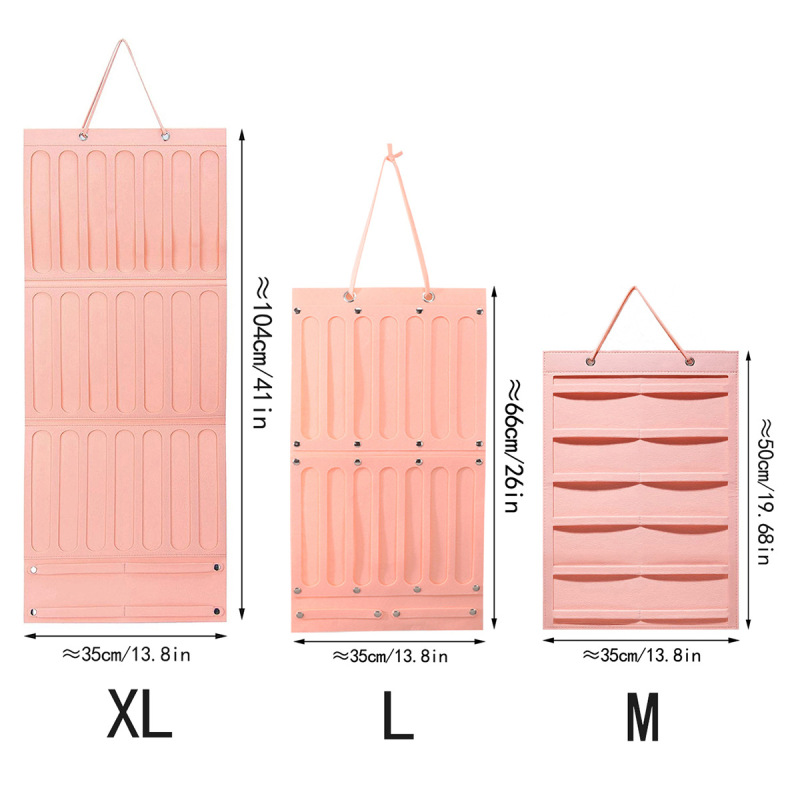 Fabric Hanging Hair Clip Jewelry Display Claw Clip Display Storage Bag For Store Wall Hanging Felt Hair Accessories Holder