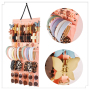 Fabric Hanging Hair Clip Jewelry Display Claw Clip Display Storage Bag For Store Wall Hanging Felt Hair Accessories Holder