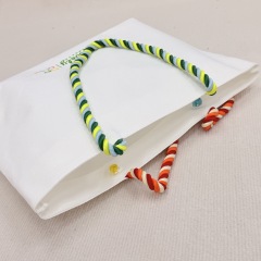 Custom Canvas Tote Bag Rope Handle Tote Bag Large Capacity Canvas Bag Eco Friendly Rope Handle Canvas Tote Bag for Women