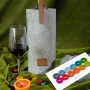 Wholesale Felt Wine Tote Bag Single Bottle Carrier Holder with Handle Custom Logo OEM Eco Gift Packaging Wedding Corporate Event
