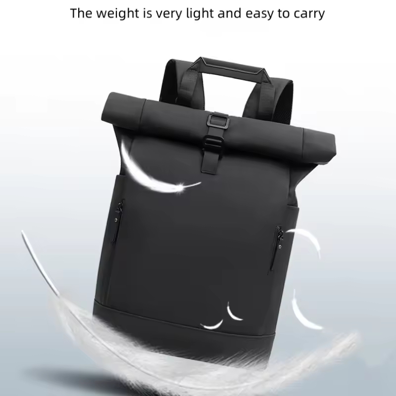 Factory Price Men's Backpack Roll Top Waterproof Business Laptop Bag Work Commute Backpack School Bag