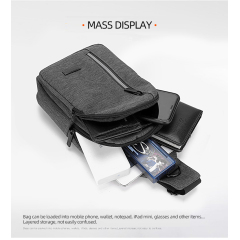 Pinghu Sinotex Custom Logo Water Resistant Oxford Back Pack Crossbody Chest Shoulder Bag Outdoor Travel Sling Bags for Men