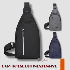 Pinghu Sinotex Custom Logo Water Resistant Oxford Back Pack Crossbody Chest Shoulder Bag Outdoor Travel Sling Bags for Men