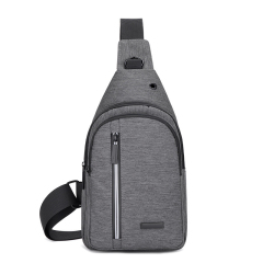 Pinghu Sinotex Custom Logo  Water Resistant Oxford Back Pack Crossbody Chest Shoulder Bag Outdoor Travel Sling Bags for Men