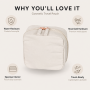 Custom Logo Square Quilted Pouch Padded Toiletry Bag Minimalist Travel Makeup Organizer for Women