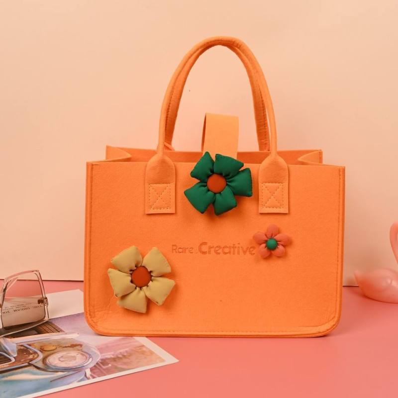 Large Felt Shopping Bags Multifunction Gift Tote Bag for Grocery Reusable Bag With Handle Toy Sundries Storage Organizer