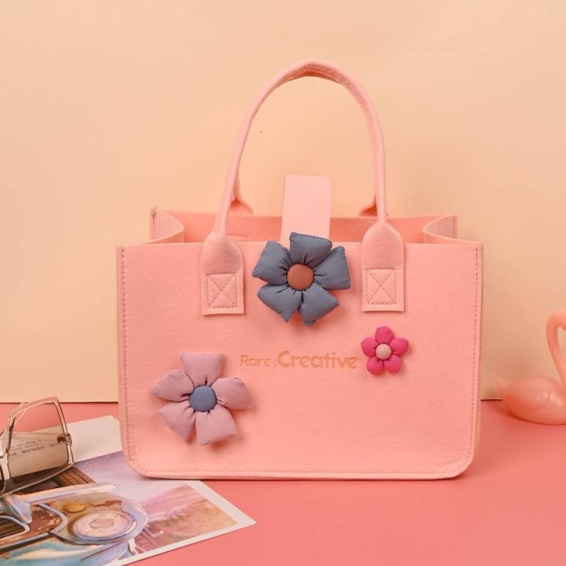 Large Felt Shopping Bags Multifunction Gift Tote Bag for Grocery Reusable Bag With Handle Toy Sundries Storage Organizer