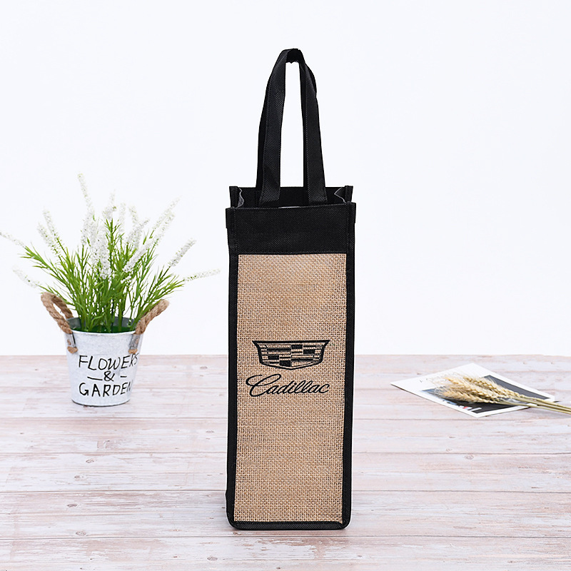 حقائب جوت عالية الجودة مقاومة للماء للاستخدام اليومي قابلة لإعادة الاستخدام Bolsa De Yute حقائب تسوق محمولة للنبيذ والبقالة
