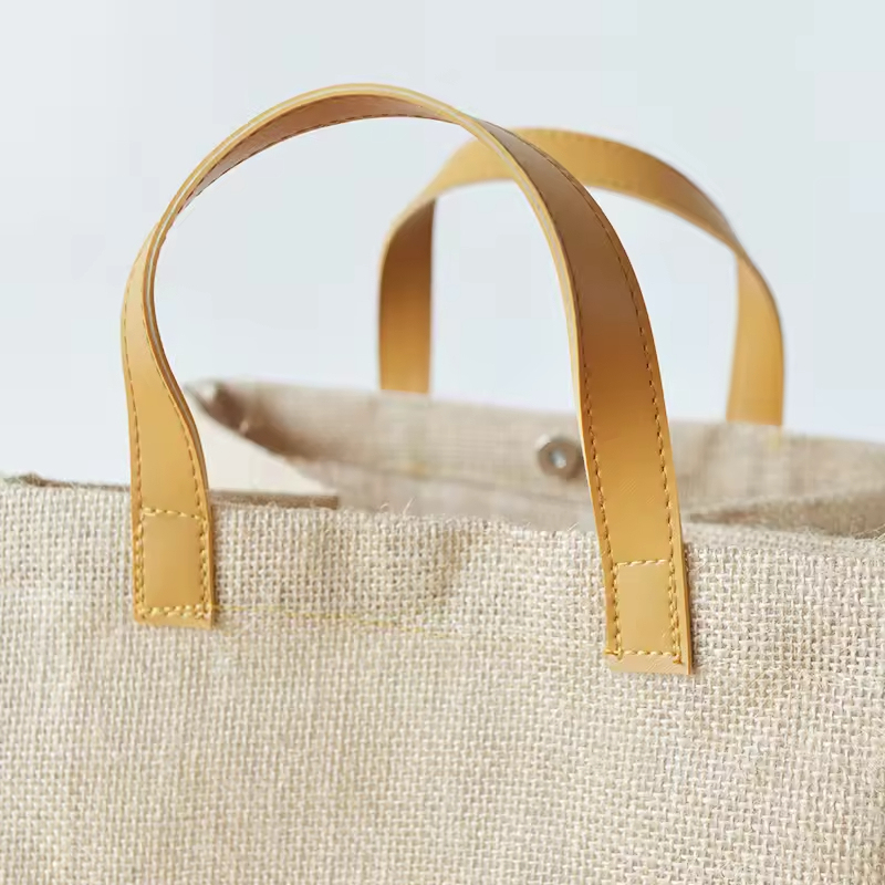 New Arrival Printed Shopping Jute Bag  Jute Grocery Bag Hand Bag With Soft Handle