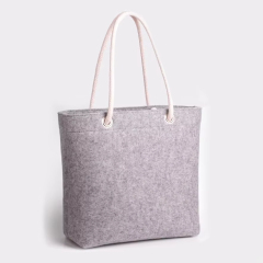 Custom Logo Grey Felt Tote Bag - Eco-Friendly Ladies Handbag Custom Logo Grey Felt Tote Bag - Eco-Friendly Ladies Handbag