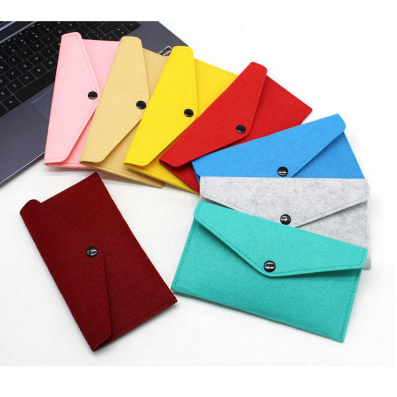 Wholesale Office School Stationery Document Bag Custom Logo Promotional Paper A4 Felt File Folders