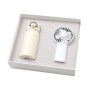 Customized Logo Corporate Gift Set Fashion Handled Fan for Birthday Christmas Promotional Luxury Box Included