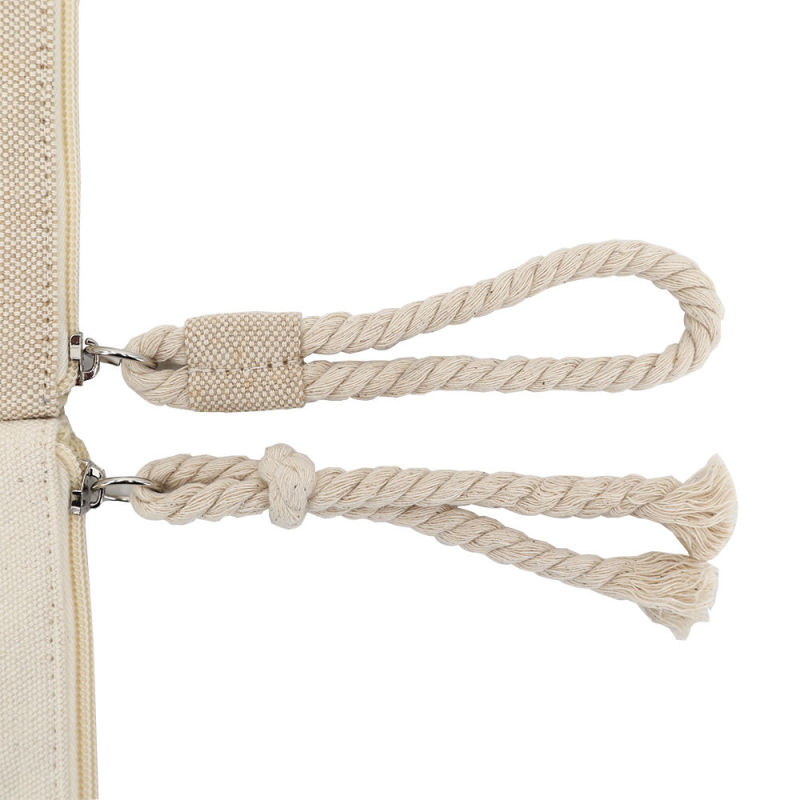 المهنية شعار مخصص الخيش الزينة الحقيبة يشكلون زيبر حقيبة حقيبة مستحضرات التجميل الجوت العضوية