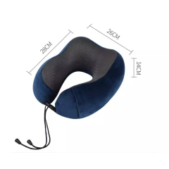 High Density 3in 1Memory Foam Lightweight Neck Pillows for Sleeping on Airplane Gray with EVA Storage Box