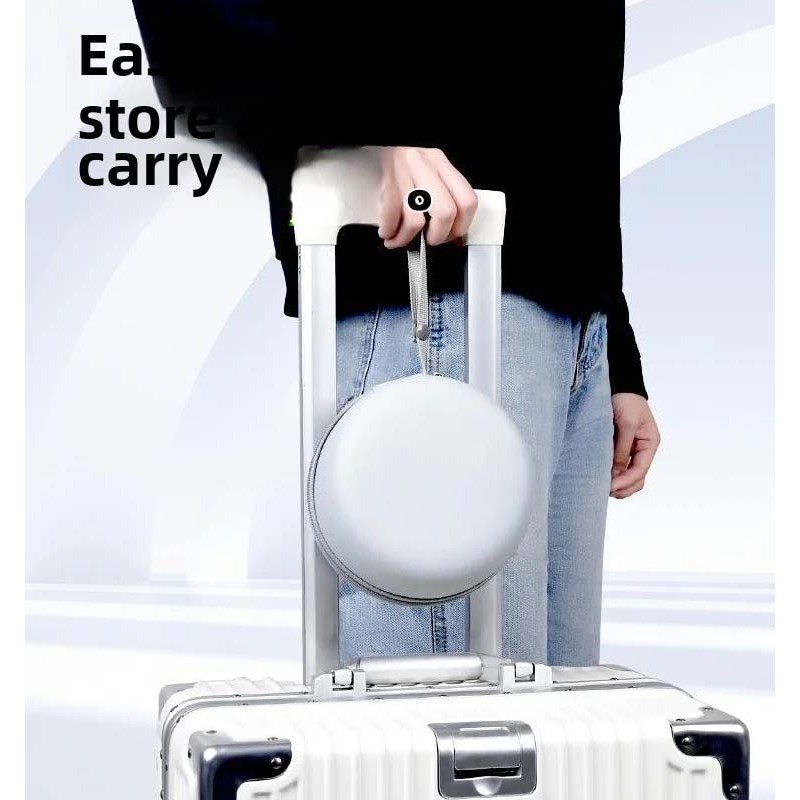 High Density 3in 1Memory Foam Lightweight Neck Pillows for Sleeping on Airplane Gray with EVA Storage Box