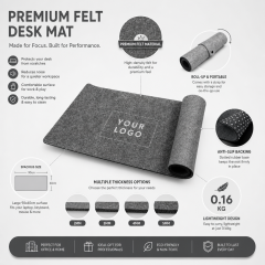 Wholesale Custom Size Colors Soft Durable Wool Felt Office Computer Anti Slip Desk Mat Table Keyboard Large Mouse Pad