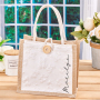حقيبة حمل من الجوت مخصصة لحفلات الزفاف وهدايا وصيفات العروس