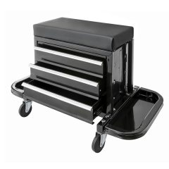 3 Drawer Mobile Rolling Metal Tool Set Box Cabinet Trolley Cart with 4 Wheels