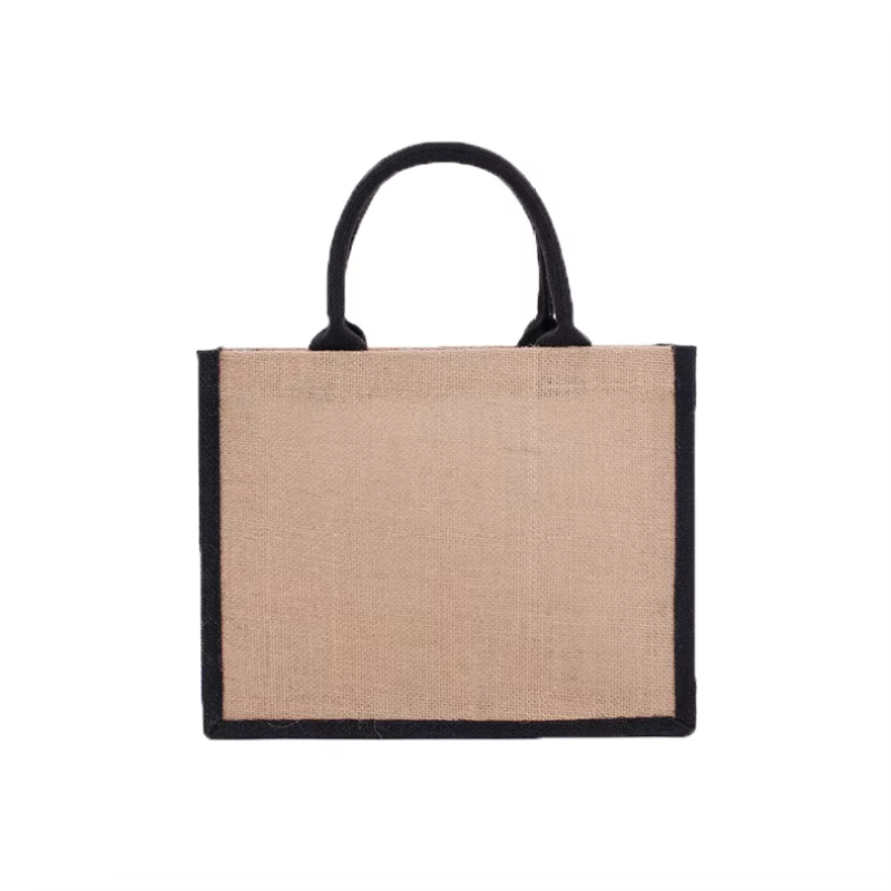 Wholesale Custom Jute Tote Bag Reusable Eco-Friendly Burlap Hemp Shopping Bag