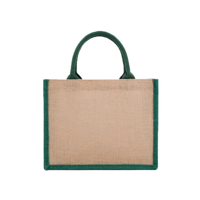 Wholesale Custom Jute Tote Bag Reusable Eco-Friendly Burlap Hemp Shopping Bag