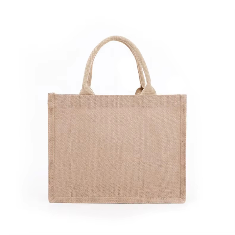 Wholesale Custom Jute Tote Bag Reusable Eco-Friendly Burlap Hemp Shopping Bag