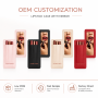 Custom Logo Open Mini Jewelry Storage Bag Mirror Eco Friendly PU Leather Waterproof Portable Cosmetic Pouch for Bridesmaid Gifts