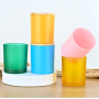Customized Logo Multicolor Frosted Glass Scented Candles Cups jar With Lid