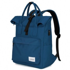 17 inch waterproof polyester school travel custom laptop bag backpack with usb charger