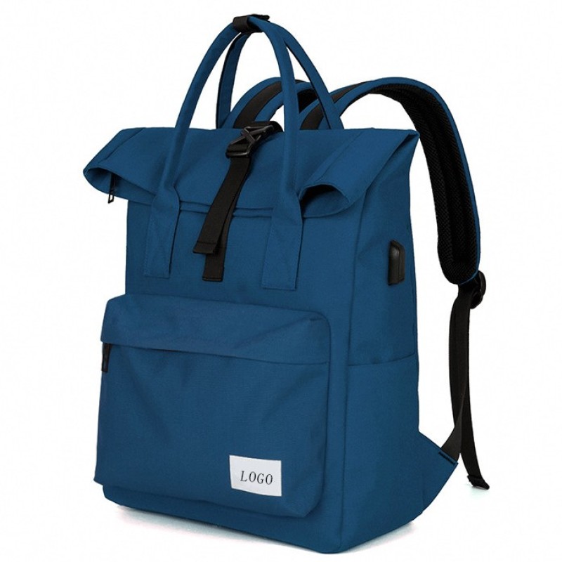 17 inch waterproof polyester school travel custom laptop bag backpack with usb charger