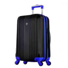 Factory custom Black and blue ABS Travel bags Trolley Wholesale Hard Shell Travelling Spinner Luggage sets