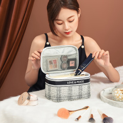 Custom Printed Luxury Eco Friendly Makeup Organizer Bag Travel Cosmetic Bags