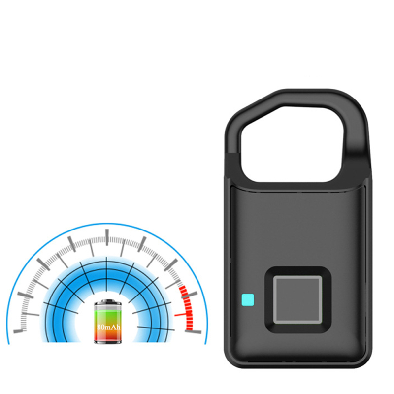 Top Seller Outdoor Waterproof Usb Rechargeable Smart Fingerprint Padlock