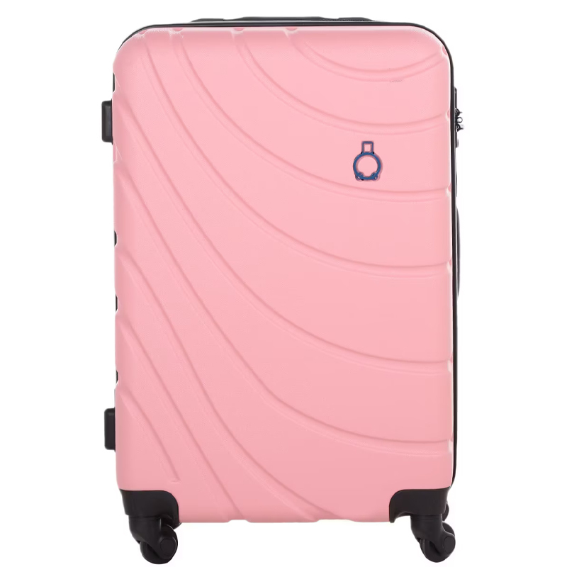 Custom Lightweight ABS Travel Big Cheap Trolley Luggage Set Pink Suitcase Sets