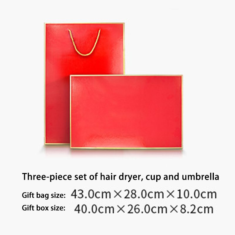 Custom Umbrella Vacuum Insulated Cup Hair Dryer Gift Set Promotional Corporate Business Gifts Set
