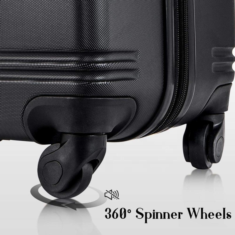3 Piece Set Spinner ABS Luggage Expandable Travel Suitcase 20 24 28 inch