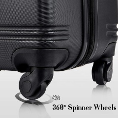 3 Piece Set Spinner ABS Luggage Expandable Travel Suitcase 20 24 28 inch