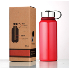 Promotional outdoors water bottle large capacity stainless steel vacuum thermos cup mug
