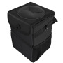 Car Back Seat Organizer Trash Bin Foldable Leakproof Vehicle Headrest Hanging Trash Can With Storage Pockets