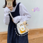Custom LogoLady Cute Yellow Crossbody Bag Canvas Shoulder Messenger Bag With Bear