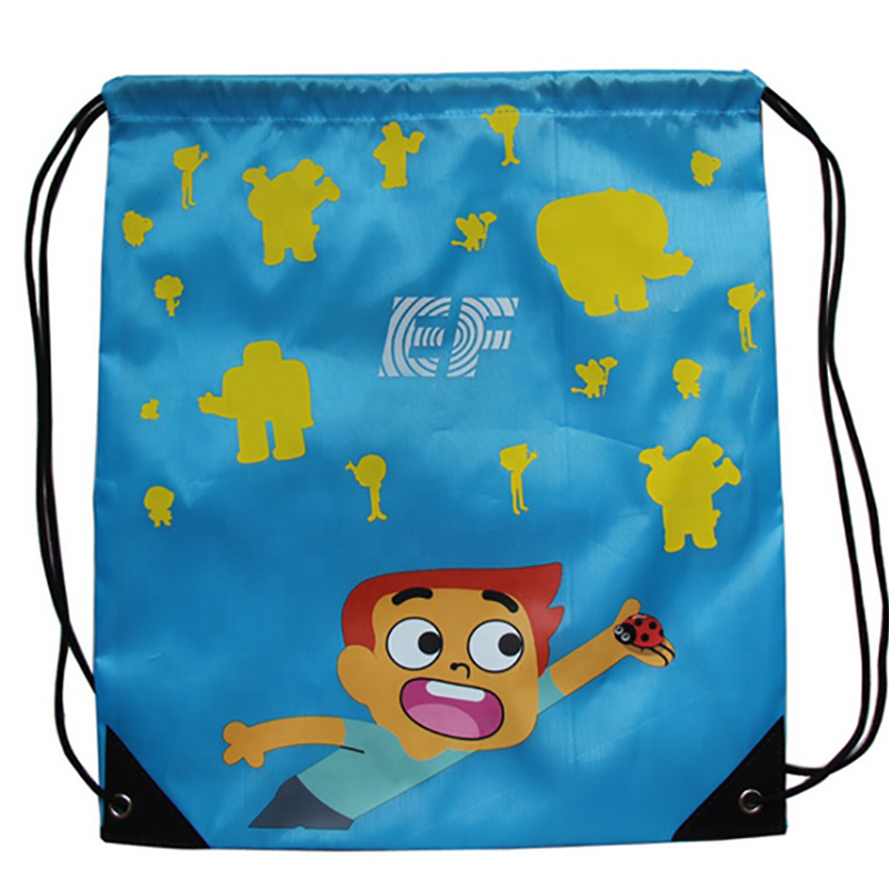 High Quality Polyester Waterproof Sports Eco Friendly Drawstring Backpack Bag