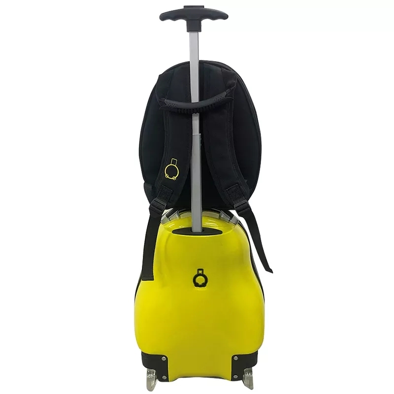 Portable Fashion ABS PC Printing Cartoons Kid School Travel Children Suitcase Trolley Luggage Set