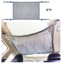 Adjustable Double Layer Foldable Car Ceiling Roof Mesh Storage Net Bag with Zipper Pocket and Elastic Ropes Support