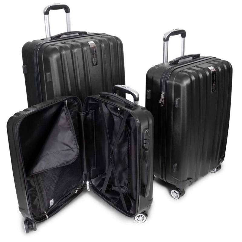 20 24 28 inch 3 Piece Set 4 wheels Spinner hard shell  ABS Luggage Travel Suitcase  Business Trip Luggage Suitcase