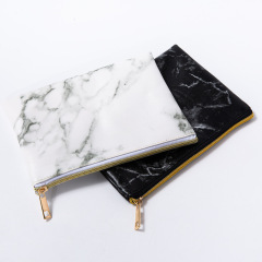 New Design PU Marble pattern Women luxury cosmetic bag travel make up bags makeup case