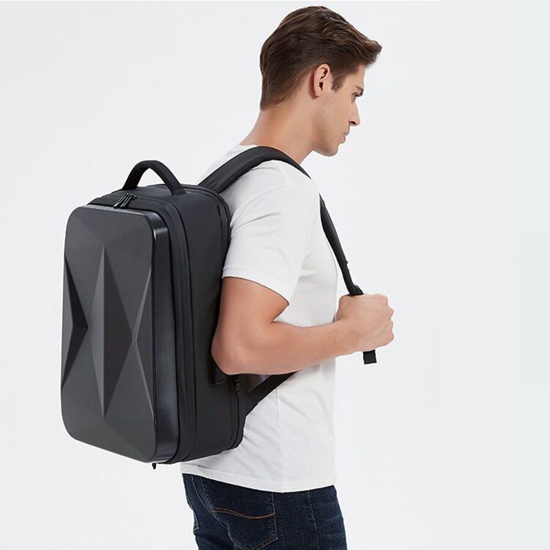 Multifunction Hardshell Waterproof Men Business Travel Laptop Backpacks With USB Charge Port