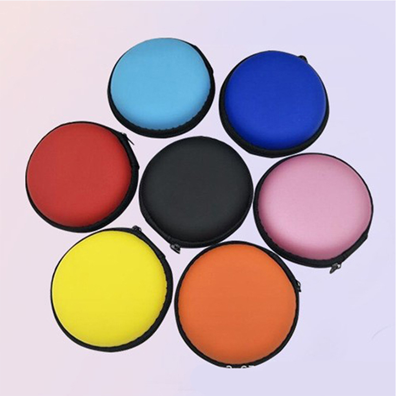 Waterproof Hard Shell Round Eva Headset Headphone Earphone Carrying Case