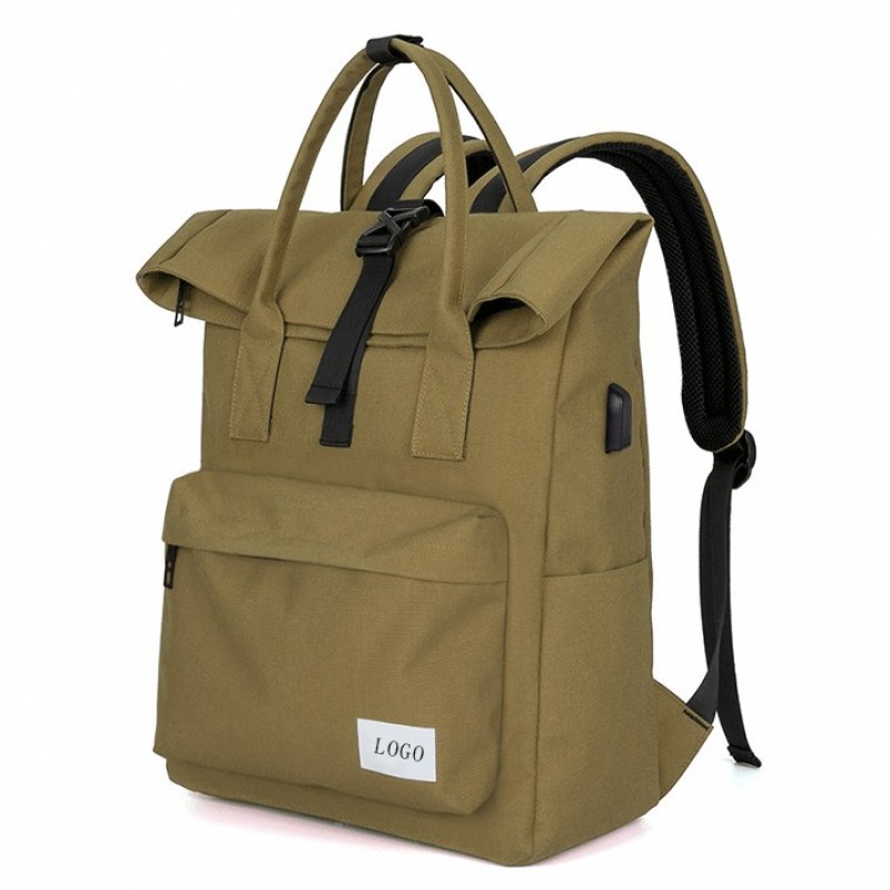 17 inch waterproof polyester school travel custom laptop bag backpack with usb charger