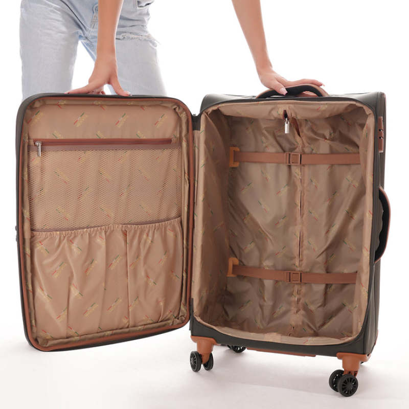 Custom 3 Piece Spinner Wheel TSA Lock Double Travel Vintage Suitcase Luggage Sets