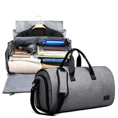 Convertible 2 in 1 Business Travel Duffel Bag Hanging Garment Bag With Shoulder Strap Trolley Belt