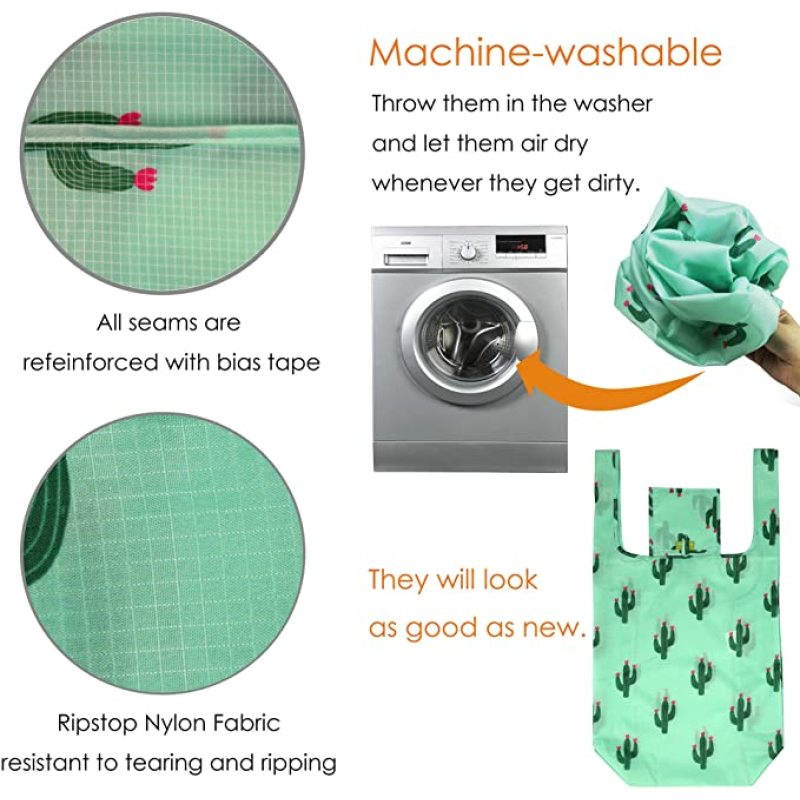 polyester custom grocery Reusable foldable Tote Shopping Bag